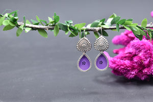 Violet Pushpanjali Danglers Violet Pushpanjali Danglers