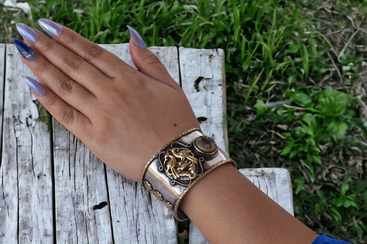 Aruna Golden Peacock Cuff