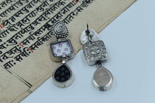 Ratna Pushpa Silver Earings